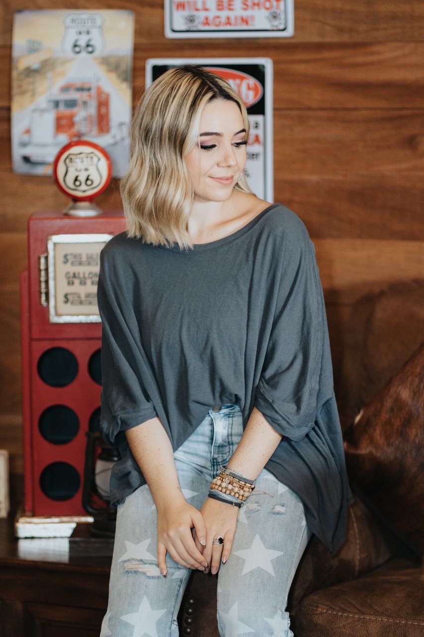 Charcoal Oversized Blouse