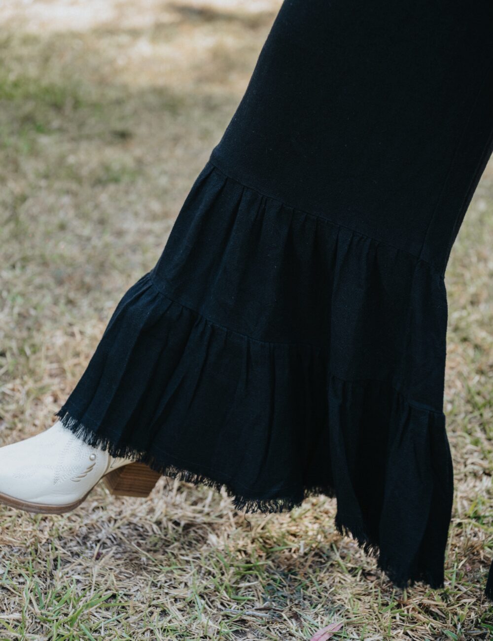 Linen wide ruffle leg pants - Image 7