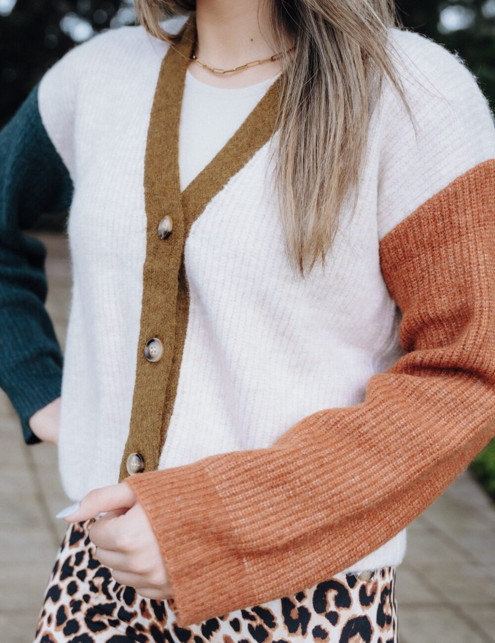 Soft brushed color cardigan