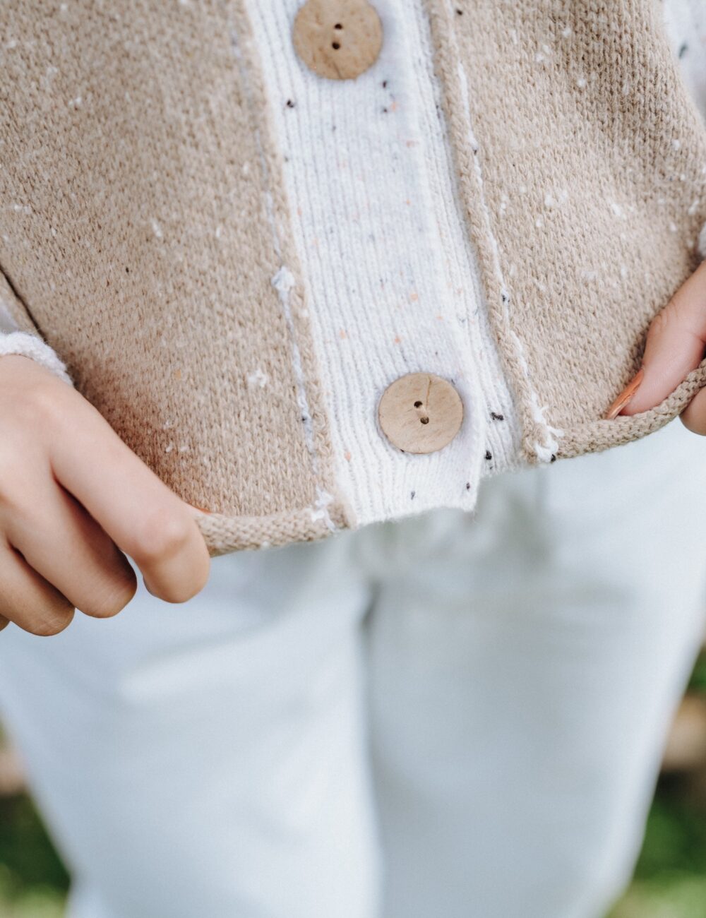 Textured color cardigan