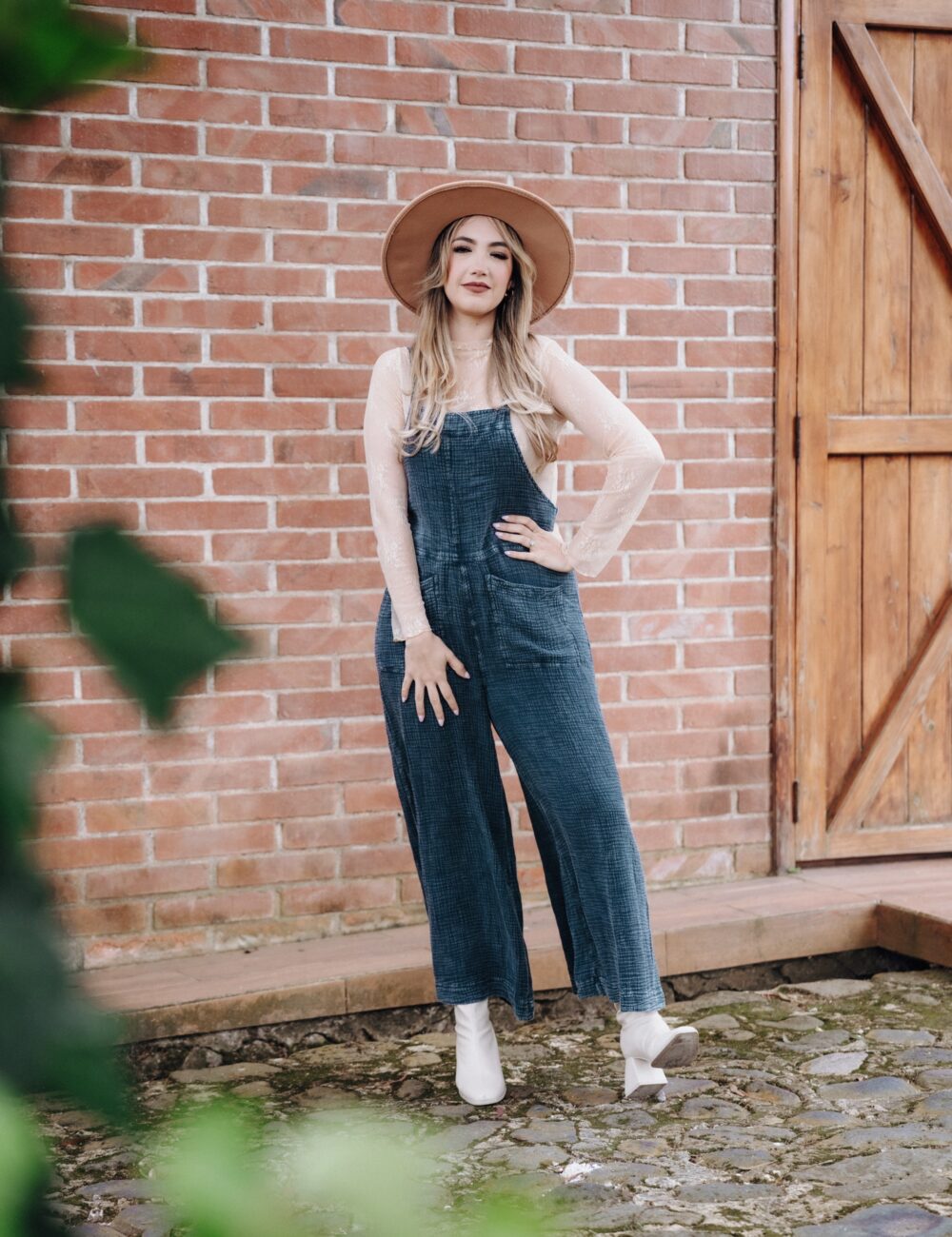 Faded denim overall - Image 2