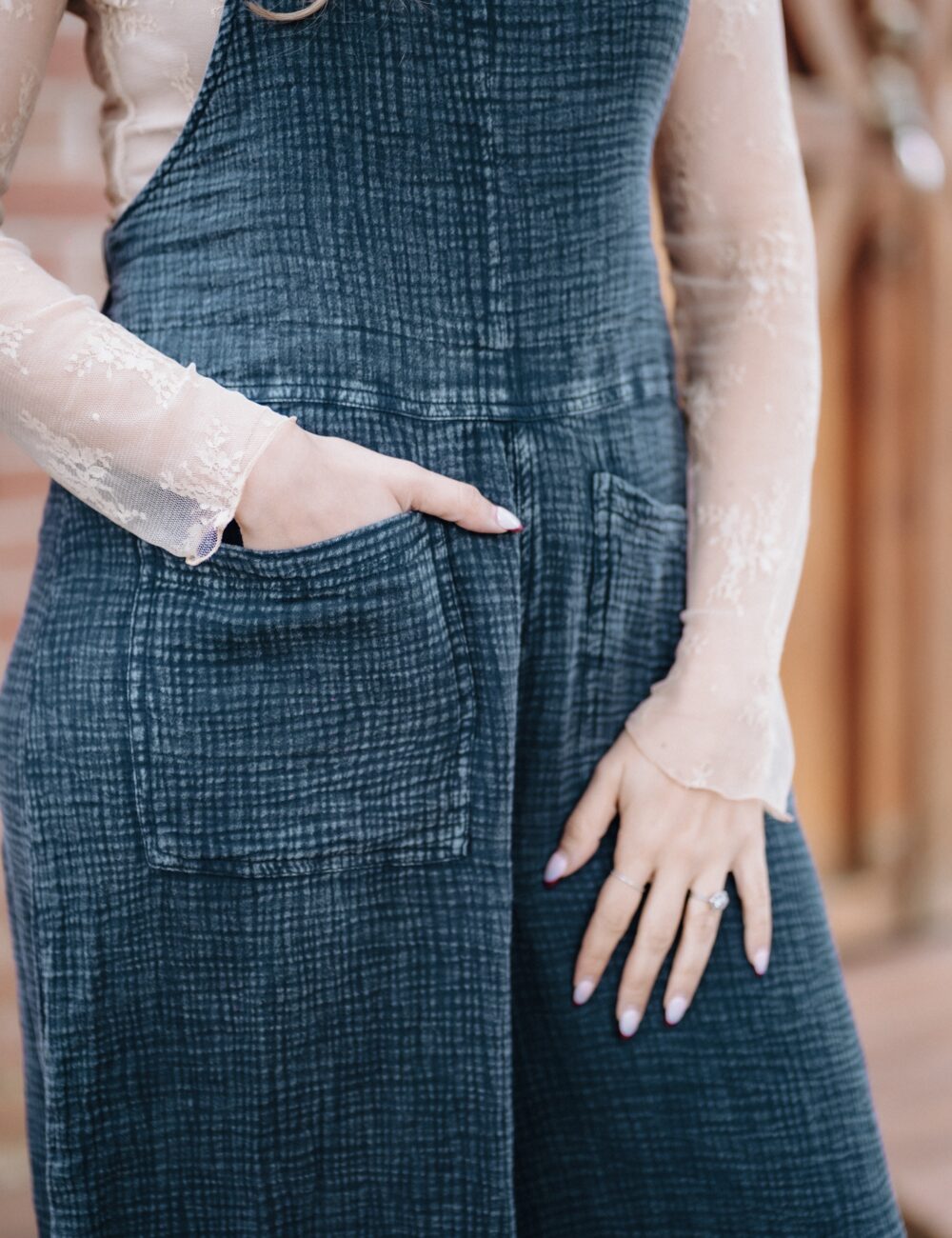 Faded denim overall - Image 3